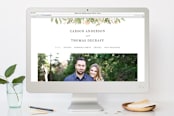"Longwood Estates" - Wedding Thank You Postcards in Peach Sorbet by Jennifer Wick - FREE Wedding Website