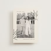 "Italia" - Wedding Thank You Postcards in Taupe by Kelly Schmidt - Front