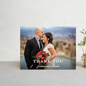 "Flawless" - Wedding Thank You Postcards in Midnight by Kimberly FitzSimons - Front