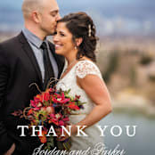 "Flawless" - Wedding Thank You Postcards in Midnight by Kimberly FitzSimons - Detail