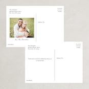 "Elysium" - Wedding Thank You Postcards in Linen by Design Lotus - Back of Card