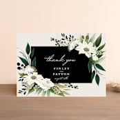 "Botanical Ring" - Wedding Thank You Postcards in Ivory by Susan Moyal - Front