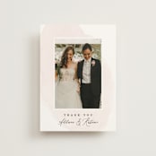 "Softly Layered" - Wedding Thank You Postcards in Blush by Everett Paper Goods - Front