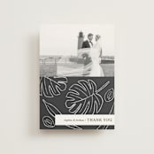 "Crescendo" - Wedding Thank You Postcards in Snow by Griffinbell Paper Co. - Front