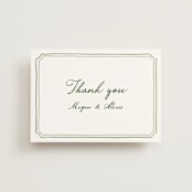 "Handwritten" - Wedding Thank You Postcards in Moss by Cass Loh - Front