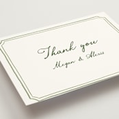 "Handwritten" - Wedding Thank You Postcards in Moss by Cass Loh - Detail