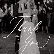 "Timeless" - Wedding Thank You Postcards in Taupe by Leah Bisch - Detail
