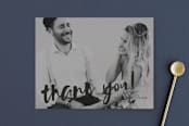 "Love Actually" - Wedding Thank You Postcards in Onyx by Design Lotus - Front