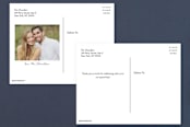 "Love Actually" - Wedding Thank You Postcards in Onyx by Design Lotus - Back of Card