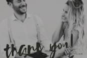 "Love Actually" - Wedding Thank You Postcards in Onyx by Design Lotus - Detail