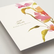 "colorwash floral" - Wedding Thank You Postcards in Blossom by Angela Marzuki - Detail