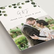 "green rush" - Wedding Thank You Postcards in Snow by Anupama - Detail