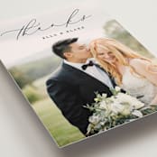 "Breathe" - Wedding Thank You Postcards in Linen by Jennifer Postorino - Detail