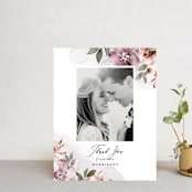"Fancifully" - Wedding Thank You Postcards in Dust Mauve by Everett Paper Goods - Front