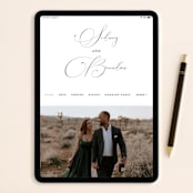 "Signature Style" - Wedding Thank You Postcards in Silk by Design Lotus - FREE Wedding Website