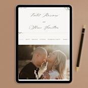 "Green Wreath" - Wedding Thank You Postcards in Champagne by Lori Wemple - FREE Wedding Website