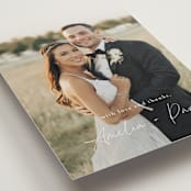 "Handwritten" - Wedding Thank You Postcards in Obsidian by Jennifer Postorino - Detail