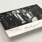 "Sweeping" - Wedding Thank You Postcards in Linen by Carolyn Nicks - Detail
