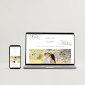 "Sweeping" - Wedding Thank You Postcards in Linen by Carolyn Nicks - FREE Wedding Website