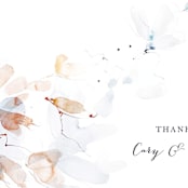 "Petale" - Wedding Thank You Postcards in Blush by Kelly Ventura - Detail