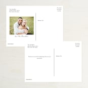 "Modern Initials" - Wedding Thank You Postcards in Buttercream by Lori Wemple - Back of Card