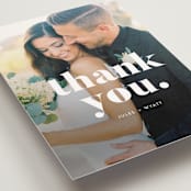 "Nolita" - Wedding Thank You Postcards in Silk by Annie Clark - Detail