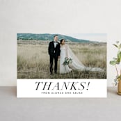 "Bad Dancing" - Wedding Thank You Postcards in Dove by Amy Payne - Front