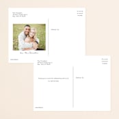 "Watercolor Wreath" - Wedding Thank You Postcards in Grapefruit by Yao Cheng Design - Back of Card