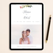 "Watercolor Wreath" - Wedding Thank You Postcards in Grapefruit by Yao Cheng Design - FREE Wedding Website