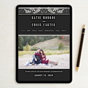 "Slated Forever" - Wedding Thank You Postcards in Chalkboard by GeekInk Design - FREE Wedding Website