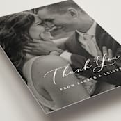 "Eternal" - Wedding Thank You Postcards in Ecru by Carly Reed Walker - Detail