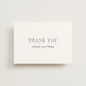 "Hepburn" - Wedding Thank You Postcards in Tuxedo by Megan Davis - Front