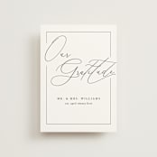 "Love Story" - Wedding Thank You Postcards in Alabaster by Liz Conley - Front