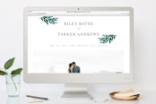 "Painted Greenery" - Wedding Thank You Postcards in Evergreen by Katharine Watson - FREE Wedding Website