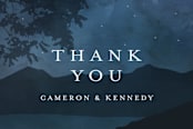 "Coastal Nights" - Wedding Thank You Postcards in Midnight by Kelly Schmidt - Detail