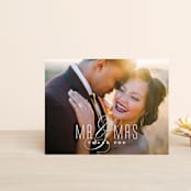 "Scripted Ampersand" - Wedding Thank You Postcards in Midnight by Roxy Cervantes - Front