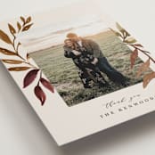 "botanical portrait" - Wedding Thank You Postcards in Leather by Kate Ahn - Detail