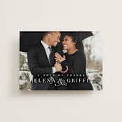 "And here we are" - Wedding Thank You Postcards in Marble by Lea Delaveris - Front