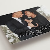 "And here we are" - Wedding Thank You Postcards in Marble by Lea Delaveris - Detail