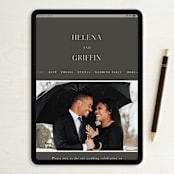 "And here we are" - Wedding Thank You Postcards in Marble by Lea Delaveris - FREE Wedding Website