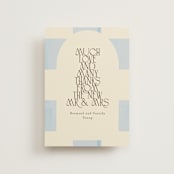 "Checker Wash" - Wedding Thank You Postcards in Ivory by Baumbirdy - Front