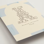 "Checker Wash" - Wedding Thank You Postcards in Ivory by Baumbirdy - Detail