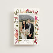 "Lush" - Wedding Thank You Postcards in Magenta by Susan Moyal - Front