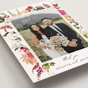 "Lush" - Wedding Thank You Postcards in Magenta by Susan Moyal - Detail