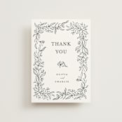"Floral Cascade" - Wedding Thank You Postcards in Alpine by Pixel and Hank - Front