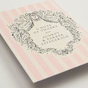 "Hand Illustrated Crest" - Wedding Thank You Postcards in Peony by Jackie Crawford - Detail