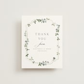 "Wistful" - Wedding Thank You Postcards in Mist by Everett Paper Goods - Front