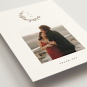 "Daphne" - Wedding Thank You Postcards in Sepia by Itsy Belle Studio - Detail