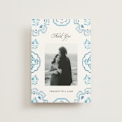 "Almafi" - Wedding Thank You Postcards in Cerulean by Itsy Belle Studio - Front