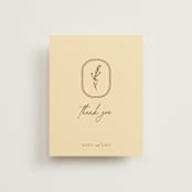 "Classic and Floral" - Wedding Thank You Postcards in Bark by Jen Ramsey - Front